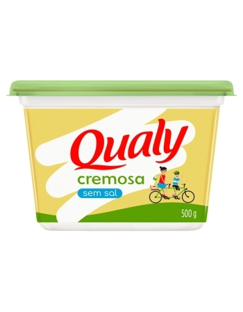 Margarina Cremosa Sem Sal Qualy 500g