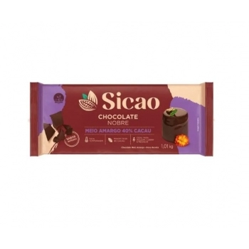 Chocolate Nobre Meio Amargo Sicao Barra 1,01Kg