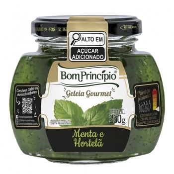 Geleia De Menta E Hortelã Bom Princípio 250g