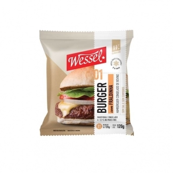 Hamburguer Bovino Com Fraldinha Sem Tempero Wessel 120g