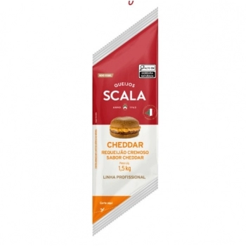 Requeijão Sabor Cheddar Bisnaga Scala 1,5Kg