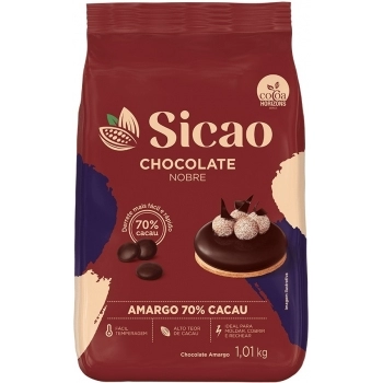 Chocolate Nobre Amargo 70% Cacau Sicao Moedas 1,01Kg