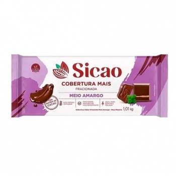 Cobertura Meio Amargo Sicao Mais Barra 1,01Kg
