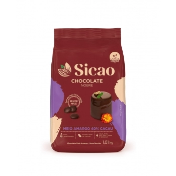 Chocolate Meio Amargo Sicao Gotas 1,01Kg