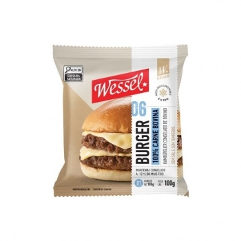Burger 100% Bovino Sem Tempero Wessel 100g