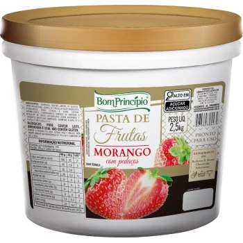 Pasta De Frutas Morango Bom Princípio 2,5Kg