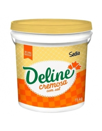 Margarina Cremosa Com Sal 60% Lipídios Deline Balde 15Kg