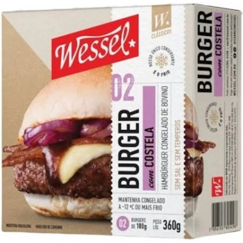 Hamburguer Blend Costela Sem Tempero Wessel 360g
