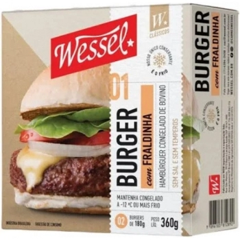 Hamburguer Blend Fraldinha Sem Tempero Wessel 360g