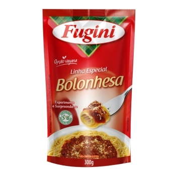 Molho De Tomate Bolonhesa Vegano Fugini Sache 300g
