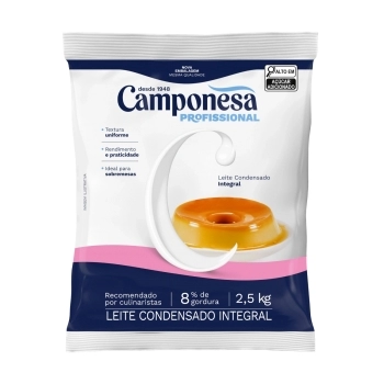 LEITE CONDENSADO SEMIDESNAT CAMPONESA 2,5KG