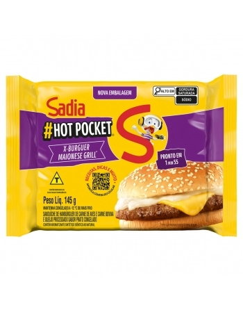 Hot Pocket Sadia X-Burguer Maionese Grill 145g