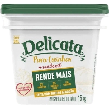 Margarina Cremosa Com Sal 60% Lipídios Delicata Balde 15Kg