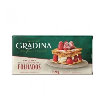MARGARINA GRADINA FOLHADA BLOCO 2KG