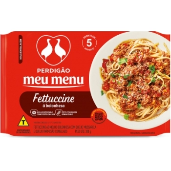 Fettuccine ao Molho Bolonhesa com Queijo Mussarela Meu Menu Perdigão 300g