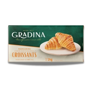 MARGARINA GRADINA SABOR MANTEIGA 80% CROISSANT E SEMI-FOLHAD BLOCO 2KG