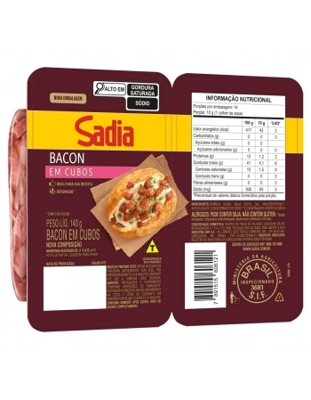 Bacon Cubos Sadia 140g