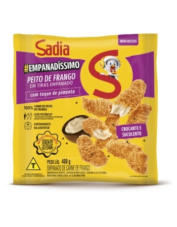 Empanado De Peito De Frango Com Toque Picante Sadia 400g