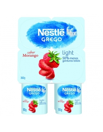 Iogurte Grego Light Morango Nestlé 360g