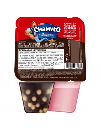 Iogurte Morango Mais Cereal Chocolate Chamyto 130g