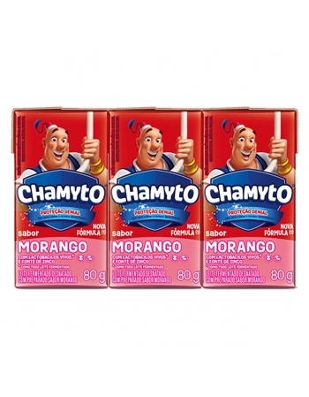 Leite Fermentado Morango Tetra Chamyto 480g