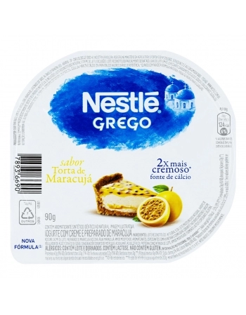 Iogurte Grego Torta De Maracuja Nestlé 90g