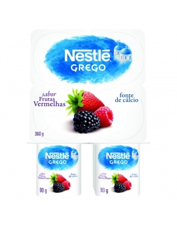 Iogurte Grego Frutas Vermelhas Nestlé 360g