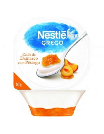 Iogurte Grego Calda De Damasco Com Pêssego Nestlé 90g