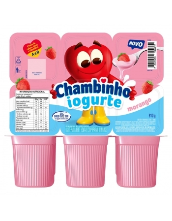 Chambinho Iogurte Polpa Morango 510g