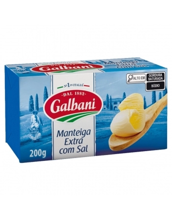 Manteiga Com Sal Galbani Tablete 200g