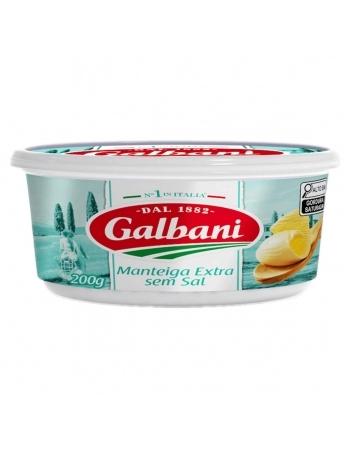 Manteiga Sem Sal Galbani Pote 200g