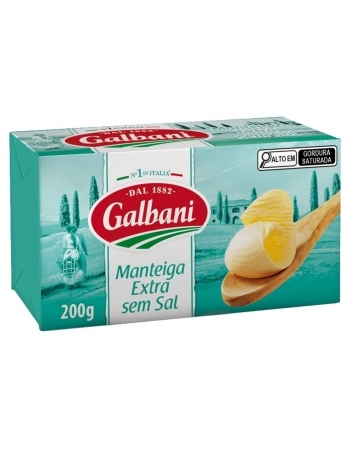 Manteiga Sem Sal Galbani Tablete 200g