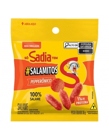 Snack Salamitos Pepperoni Sadia 36g