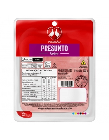 Presunto Cozido Fatiado Perdigão 200g