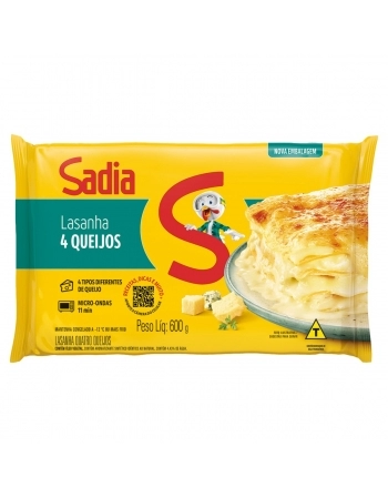Lasanha Quatro Queijos Sadia 600g