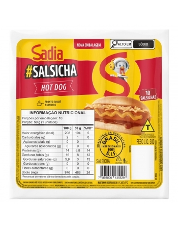 Salsicha Hot Dog Sadia 500g