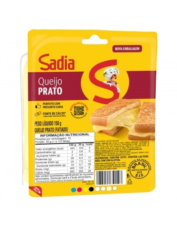 Queijo Prato Fatiado Sadia 150g