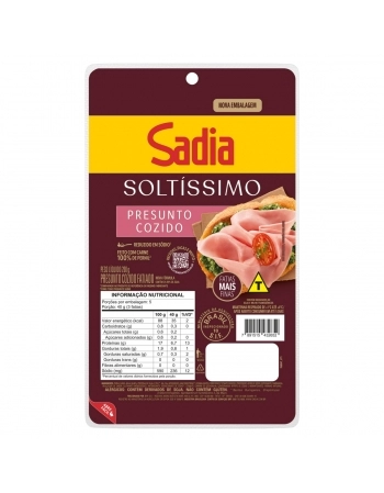 Presunto Cozido Fatiado Soltíssimo Sadia 200g