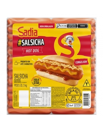 Salsicha Hot Dog Sadia 3Kg