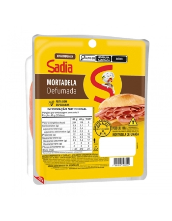 Mortadela Fatiada Sadia 180g