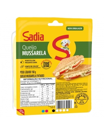 Queijo Mussarela Fatiado Sadia 150g