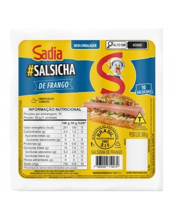 Salsicha De Frango Sadia 500g