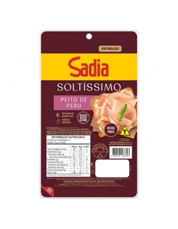 Peito De Peru Defumado Fatiado Soltíssimo Sadia 200g