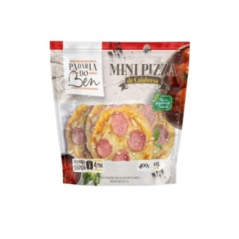 Pizza Calabresa Mini Pré Assado Padaria Do Ben 400g