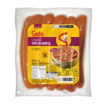 Linguiça Tipo Calabresa Defumada Sadia 2,5Kg