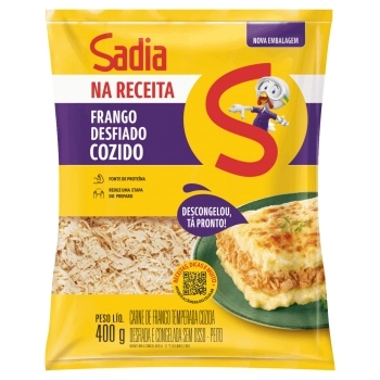 Peito De Frango Cozido Desfiado Sadia Na Receita 400g