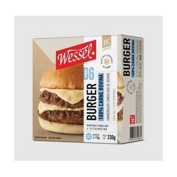 Hamburguer Smash Burger 100% Bovino Wessel 330g