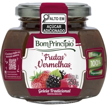 Geleia De Frutas Vermelhas Bom Princípio 250g