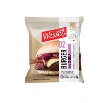Hamburguer Bovino Com Costela Sem Tempero Wessel 120g