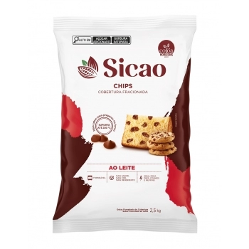 Cobertura Chips Chocolate Ao Leite Sicao 2,5Kg